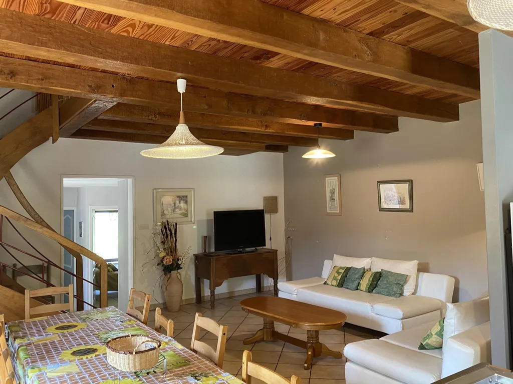 Living Room - Authentic Stone Farmhouses in Saint-Matré