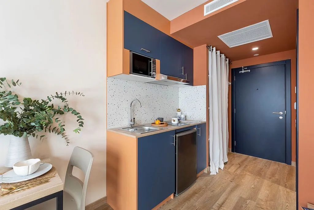 Cuisine - Student Studio with Air Conditioning in Poblats Marítims