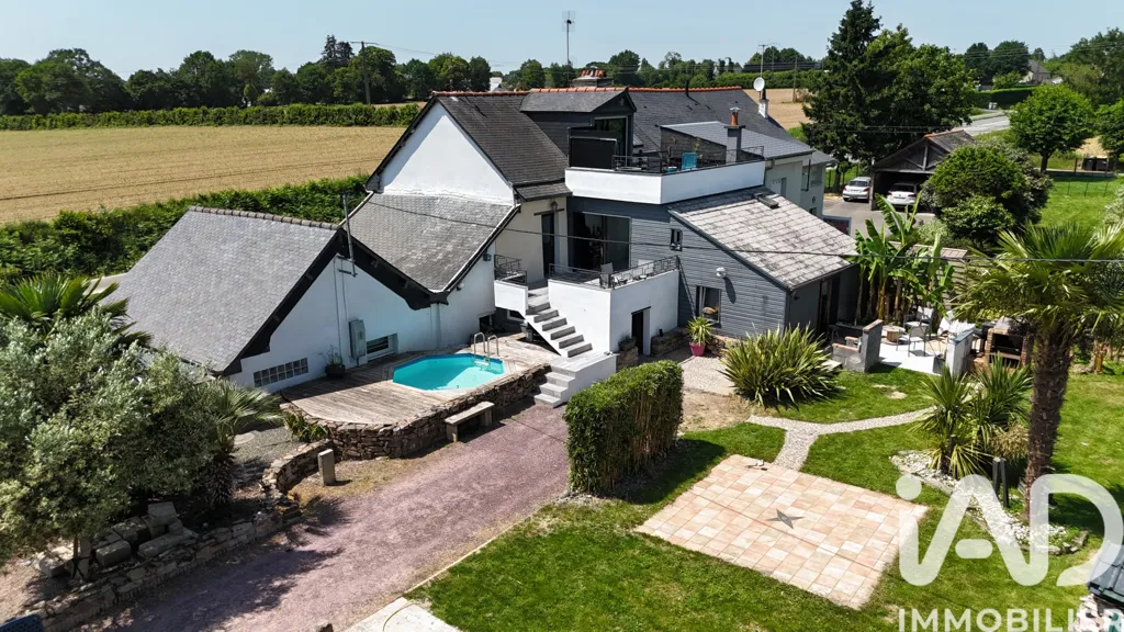 Õhuvaade - Charming Longère with Pool near Rennes