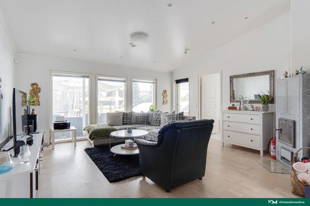 Living Room - Detached House with Geothermal Heating in Haarajoki