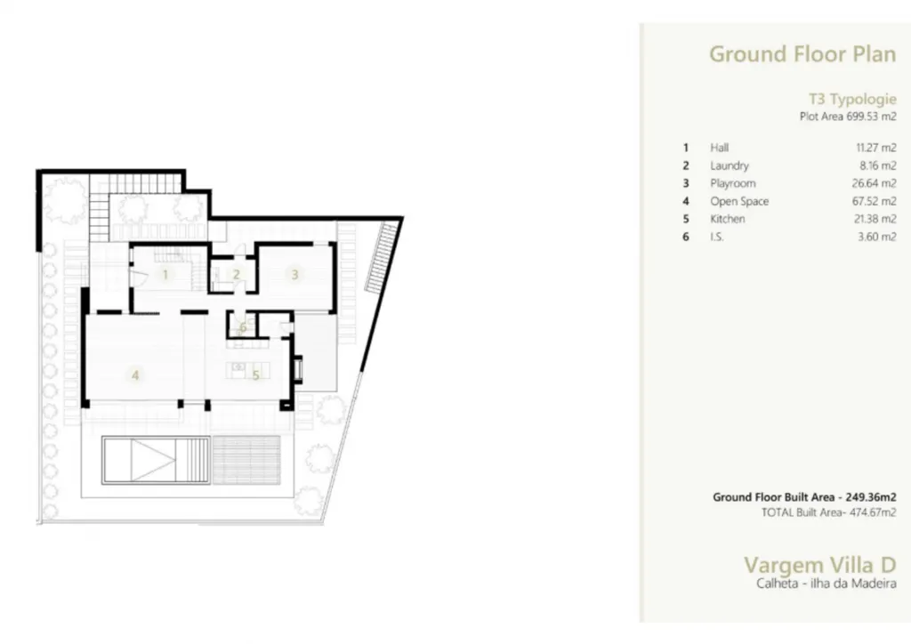 Floor Plan - Luxury Villa with Sea View in Calheta