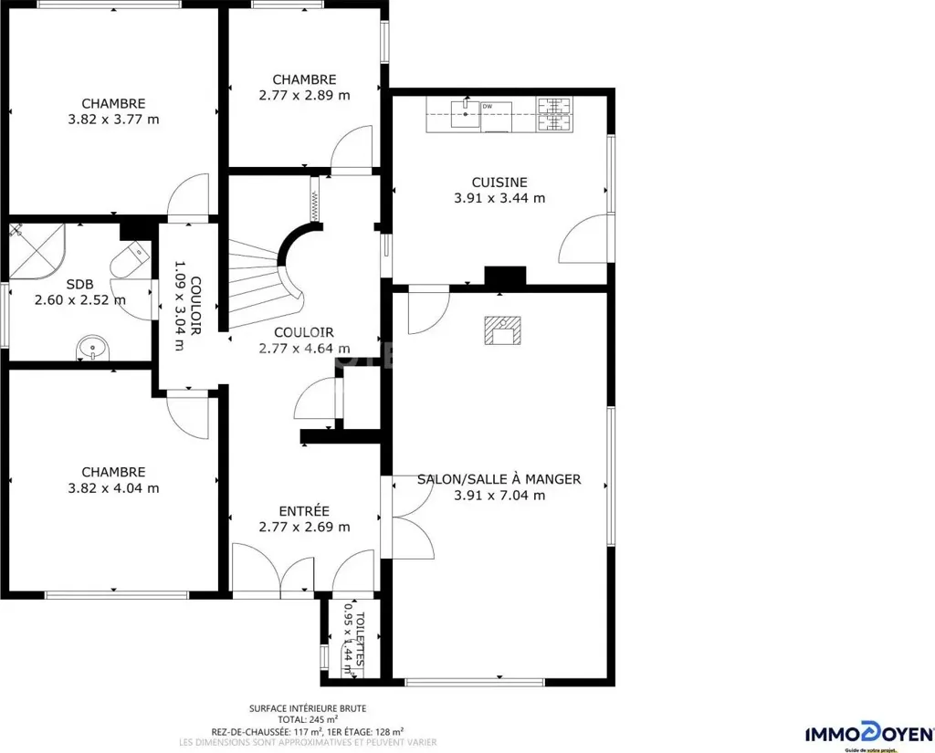 Plan - Maison avec Jardin et Cheminée à Halanzy