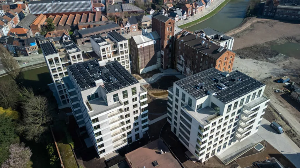 Vue aérienne - Appartement avec Terrasse à Deinze