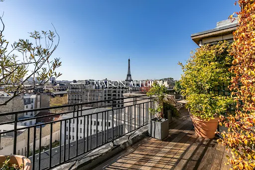Terrasse - Appartement de Luxe avec Vue Tour Eiffel à Paris 7ᵉ