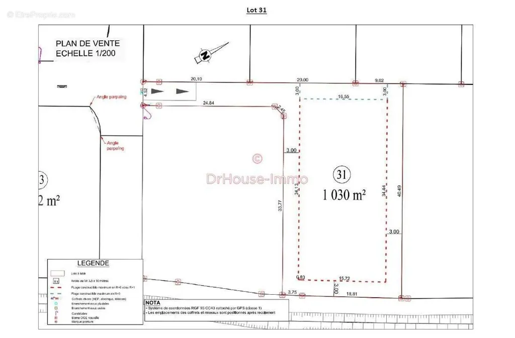 Plan - Terrain Viabilisé à Brens, Proche A68