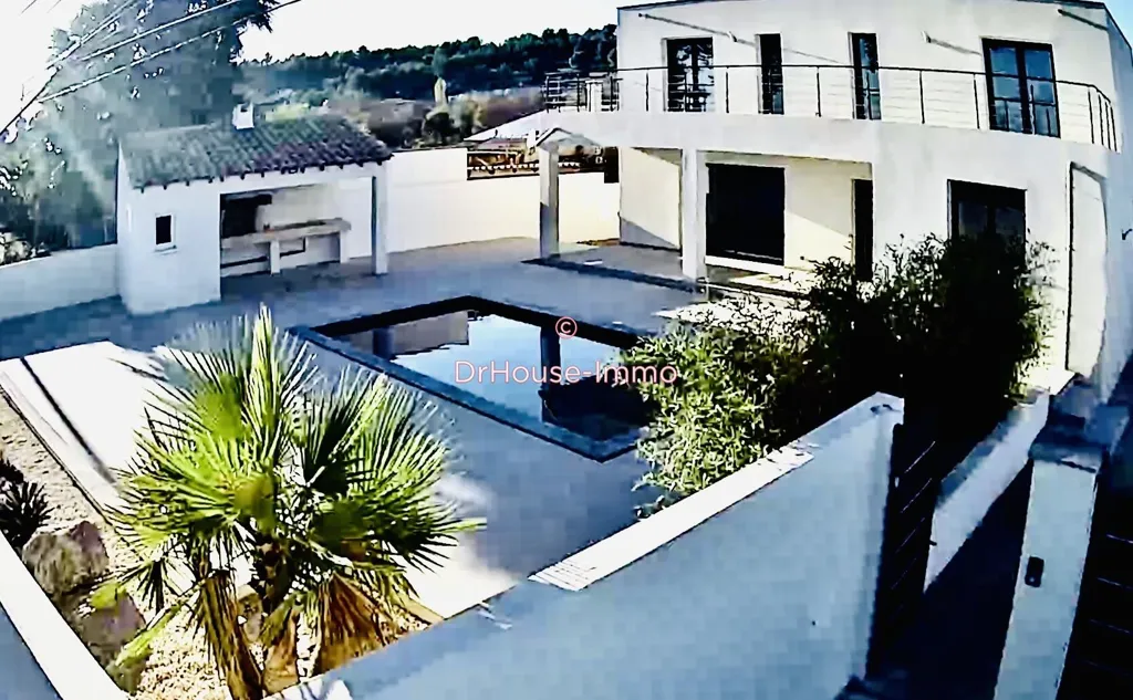 Vue aérienne - Villa 4 Pièces avec Piscine à Murviel-lès-Beziers