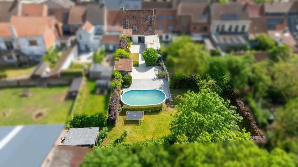 Vue aérienne - Maison avec Terrasse dans le Centre de Watou