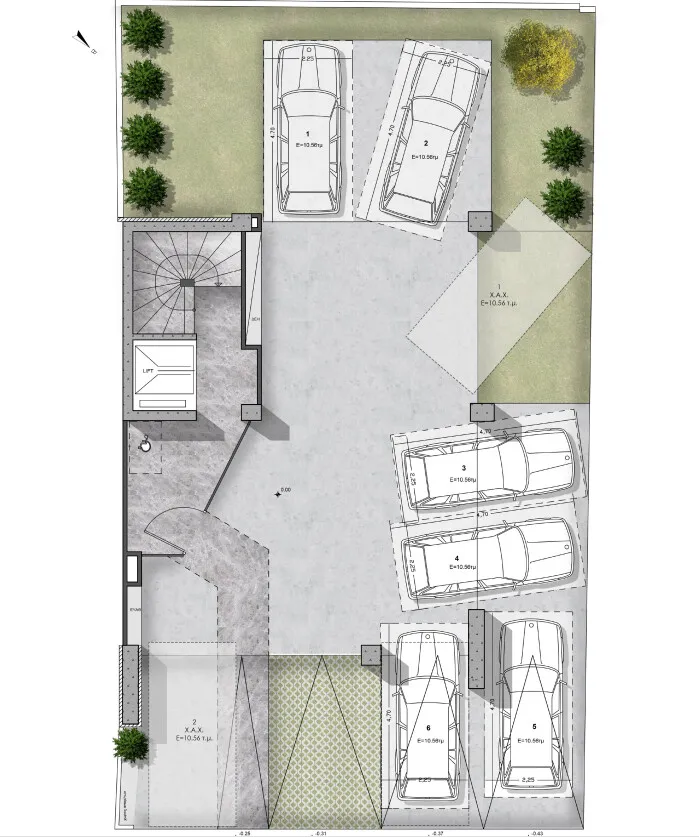 Planimetria - Under Construction Flat with Parking in Thessaloniki
