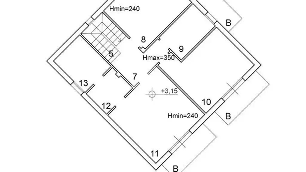 Plan - Panoramic Villa with Garden in San Marino