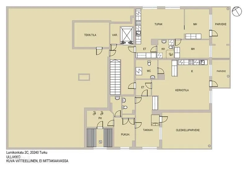 Planimetria - Apartment with Sauna in Pansio, Turku