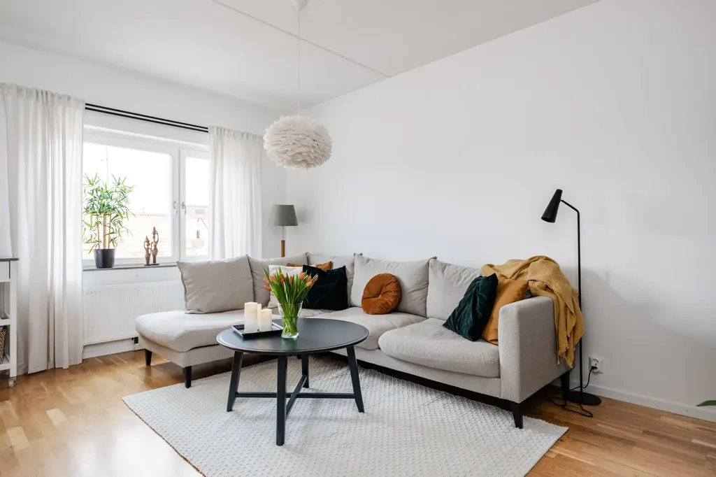 Séjour - Modern Flat with Balcony in Uppsala