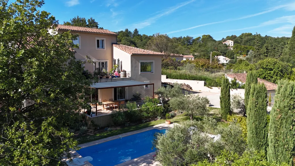 Vue aérienne - Villa Luxueuse avec Piscine à Malaucène