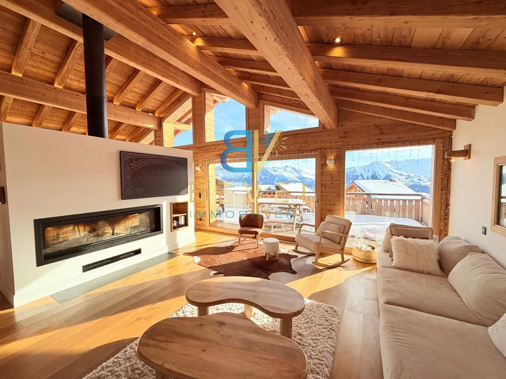 Soggiorno - Contemporary Chalet with Panoramic View in La Toussuire