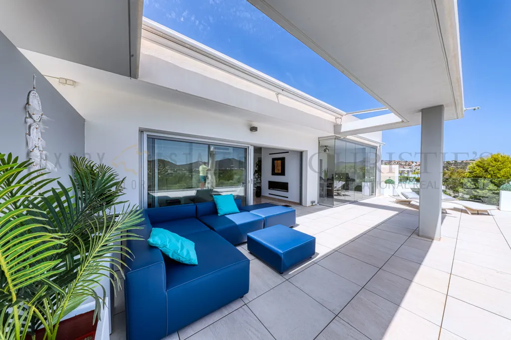 Terrasse - Contemporary Penthouse with Pool View in Santa Ponsa