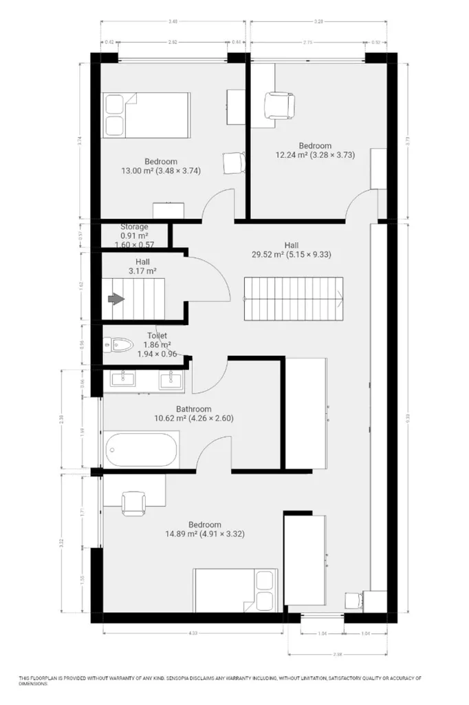 Plan - Appartement Rénové avec Terrasses au Centre de Dendermonde