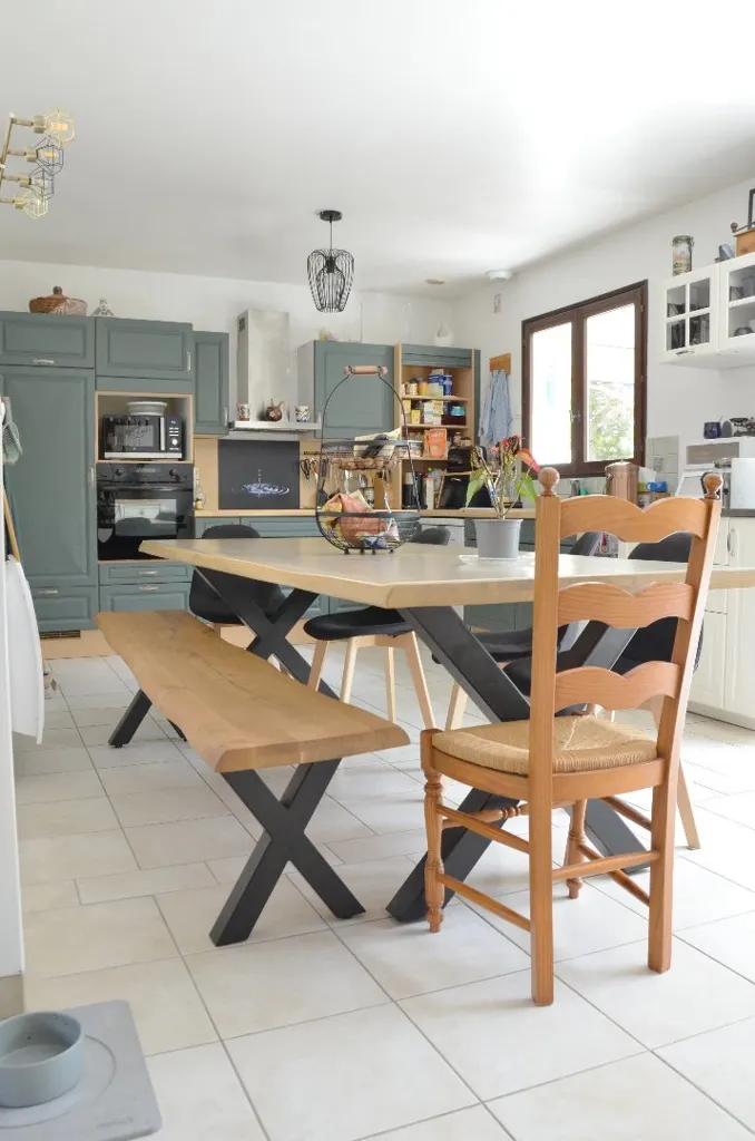 Dining Room - Family House with Veranda in Mesnil Sevin