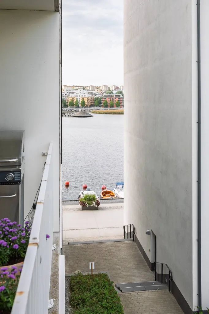Terrace - Waterfront Apartment with Balcony in Stockholm