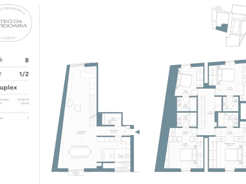 Plan - Luxury Duplex with Garden in Lisbon
