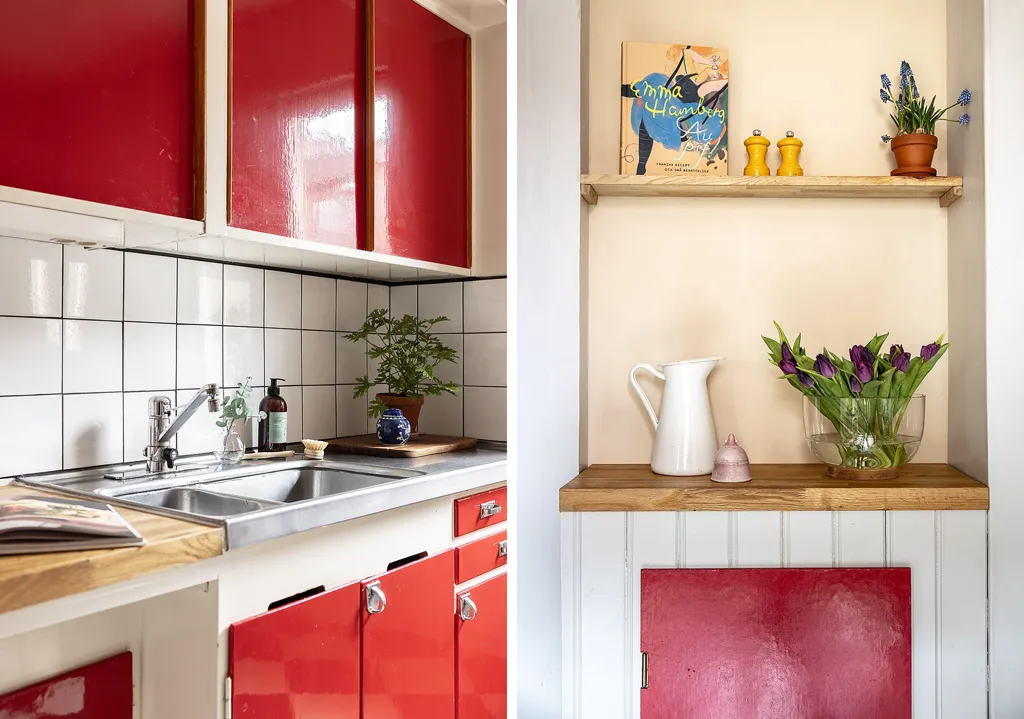 Kitchen - Funkis-Style Flat with Balcony in Årsta