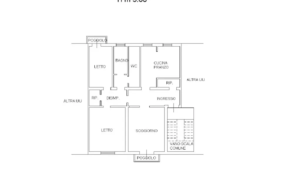 Plan - Apartment with Balcony in Rovigo