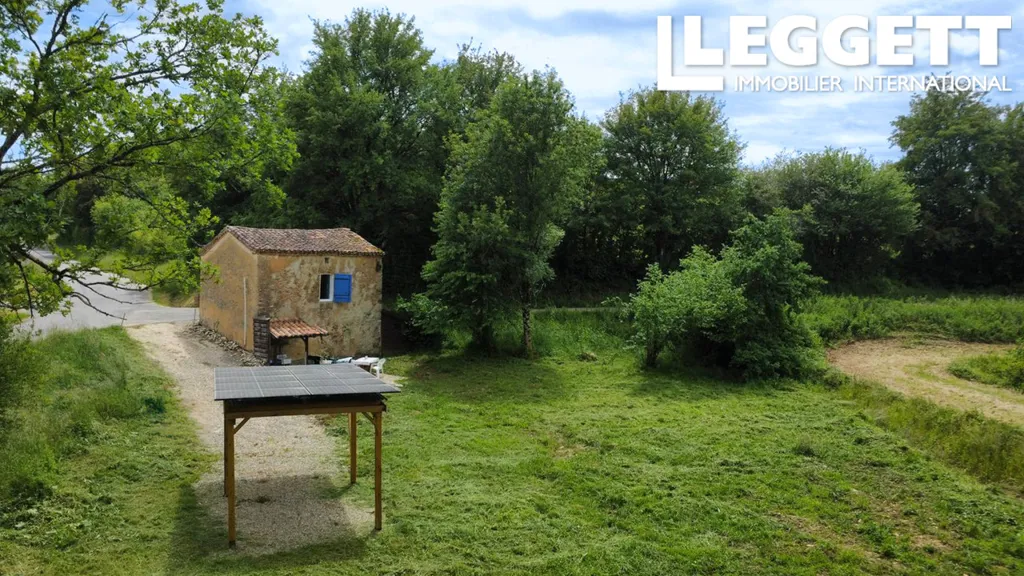 Vue aérienne - Cottage Off-Grid avec Jardin près de Monpazier