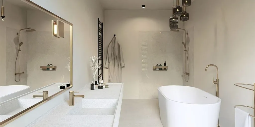 Salles de bain - Maison semi-détachée économe en énergie à Diepenbeek