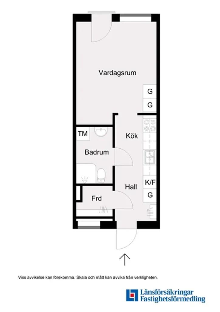 Plaan - Modern Studio Flat with Balcony in Odenvallen