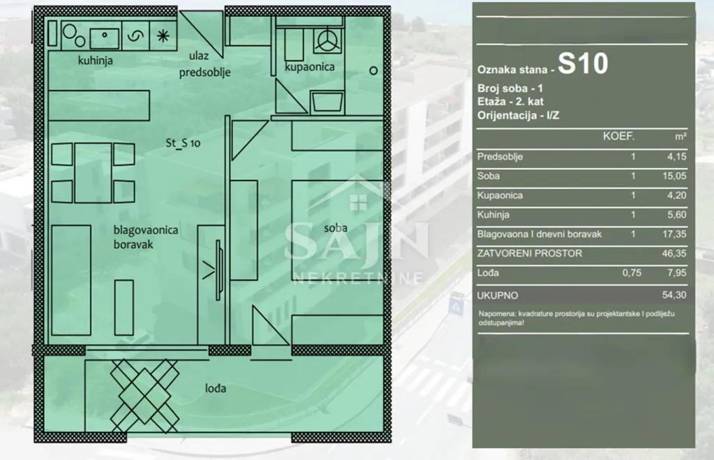 Plan - Two-Bedroom Apartment with Sea View in Trogir