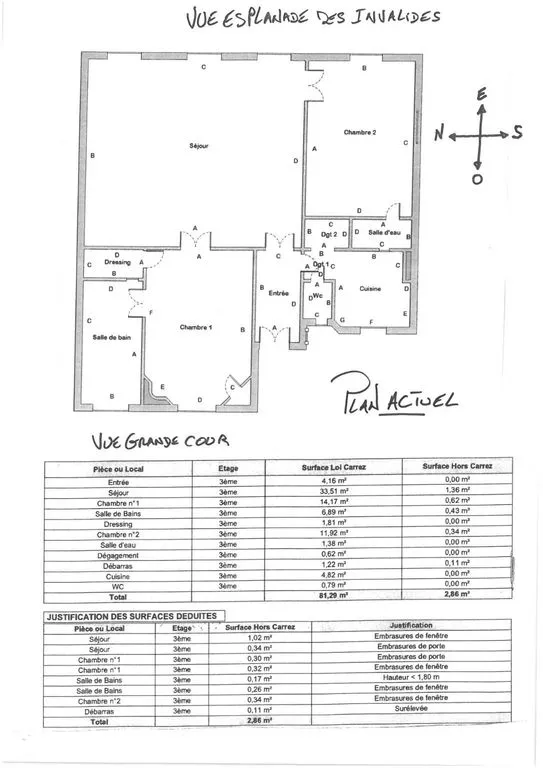 Floor Plan - Luxury Apartment with City View in Paris