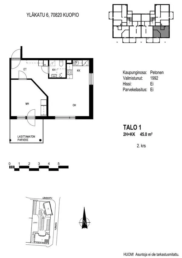 Plaan - Apartment with Balcony in Kuopio