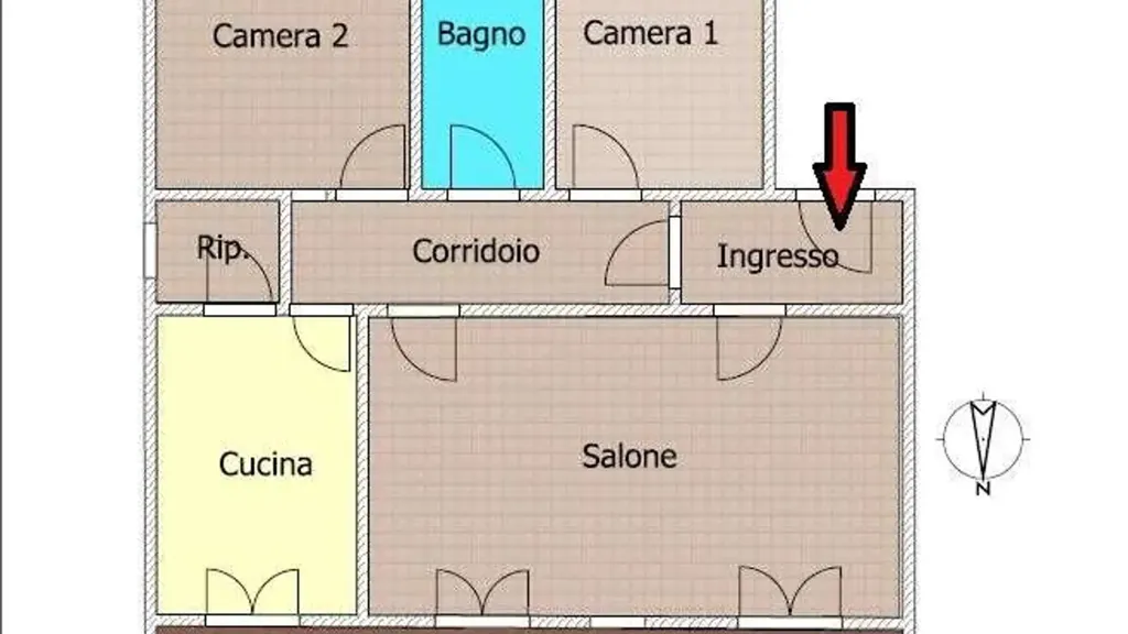 Plan - Apartment with Panoramic View in Messina