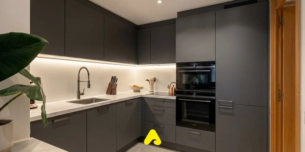 Cuisine - Appartement Central avec Vue sur la Place à De Panne