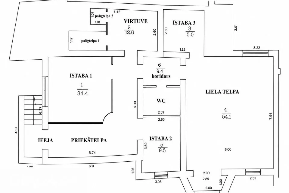 Plan - Office Space with Garden View in Čiekurkalns
