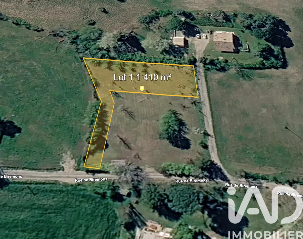 Vista aerea - Buildable Land with Private Access in Casteljaloux
