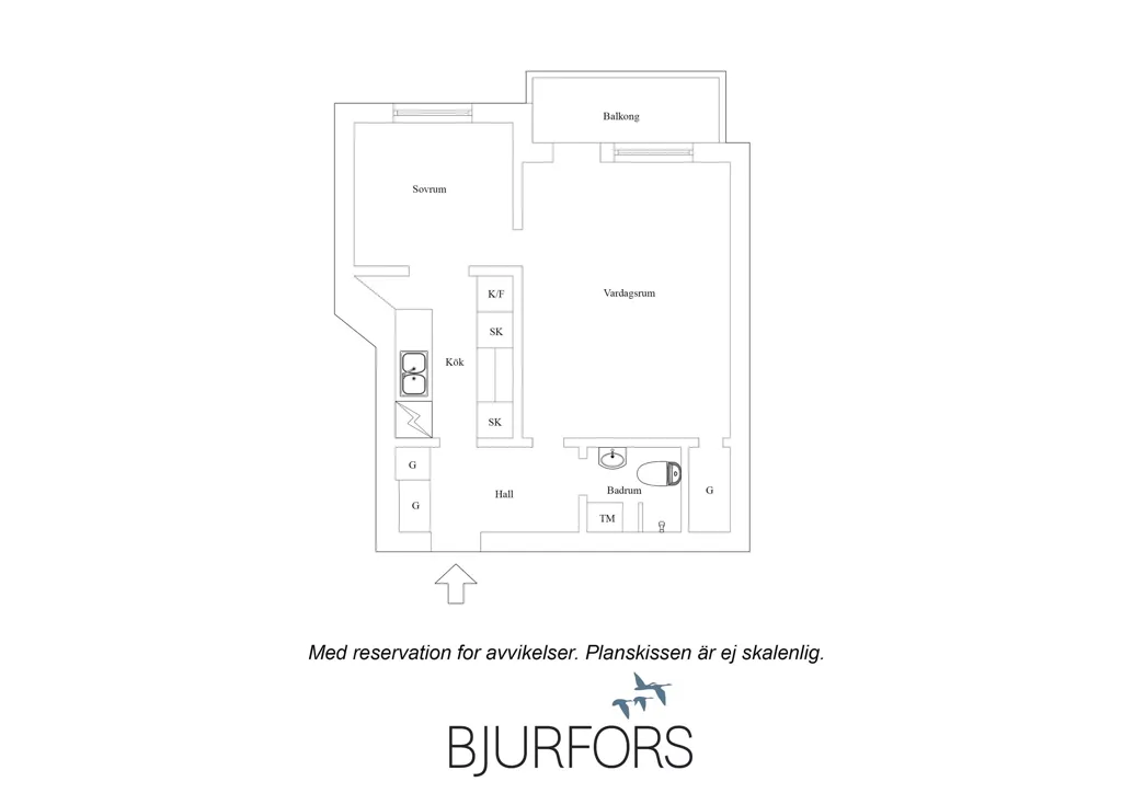 Plan - Apartment with Balcony in Råsunda