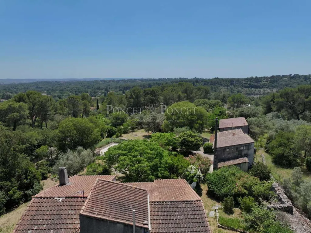 Vue aérienne - Maison de Luxe avec Piscine à Nîmes