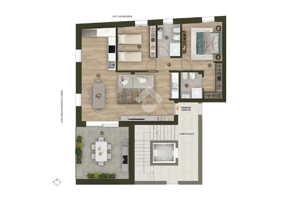 Planimetria - Class A4 Apartment with Terrace in Orzinuovi