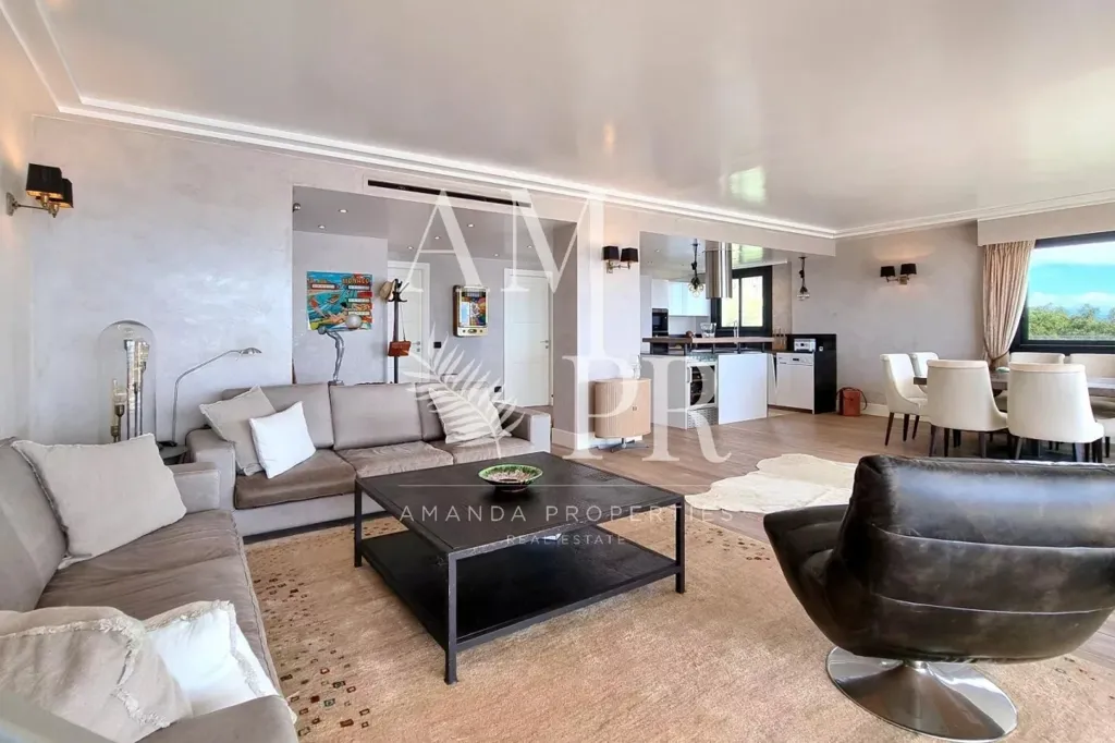 Séjour - Appartement de Prestige avec Vue Mer à Cannes