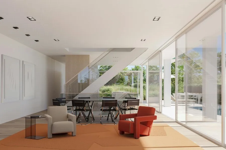 Living Room - Luxury Villa with Sea View in Oostduinkerke