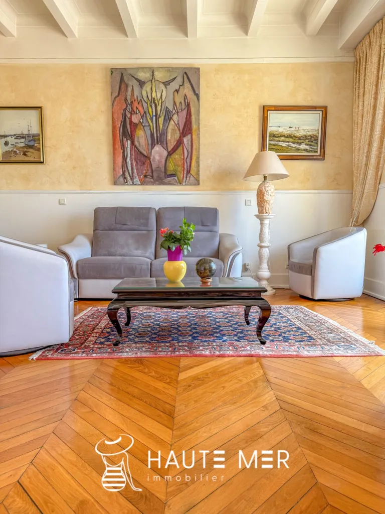 Séjour - Appartement T4 Face à la Mer avec Garage à Arago