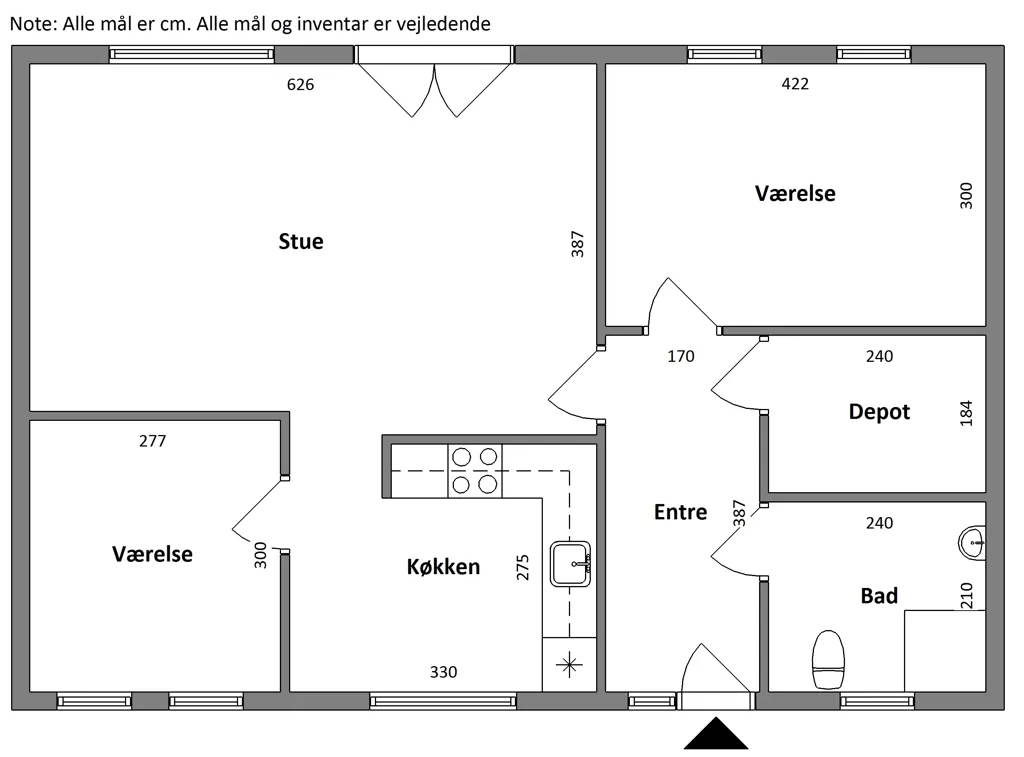 Plaan - 3-Bedroom Apartment in Brovst