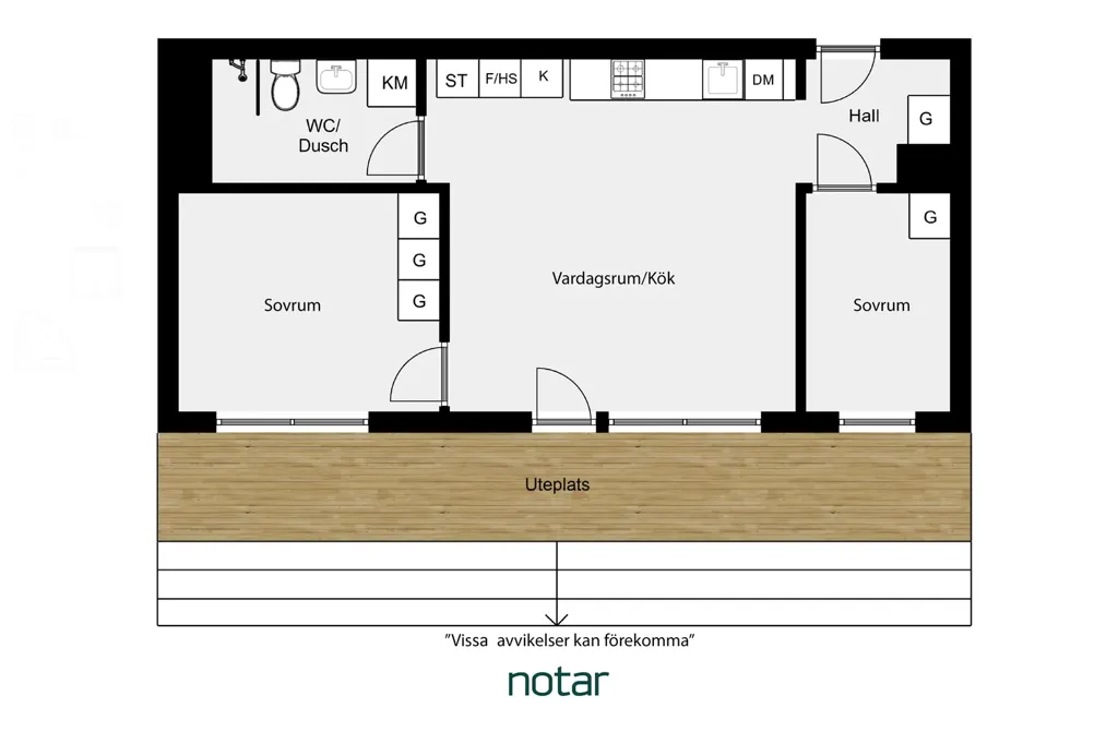 Plan - Three-bedroom Apartment with West View in Nynäshamn
