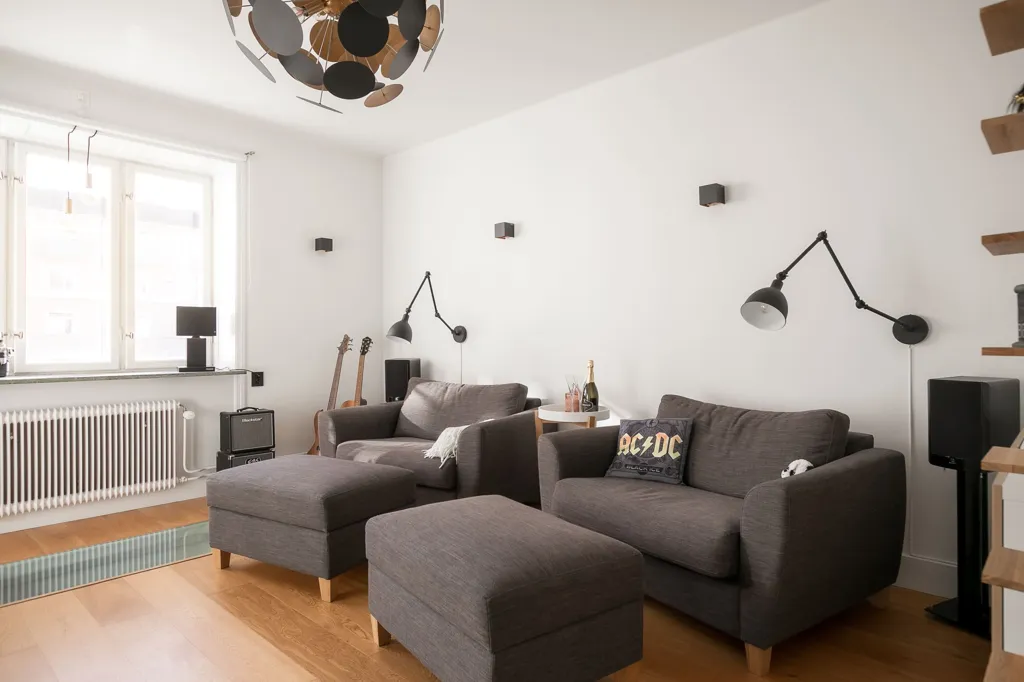 Séjour - Turn-of-the-Century Apartment with High Ceilings in Söder