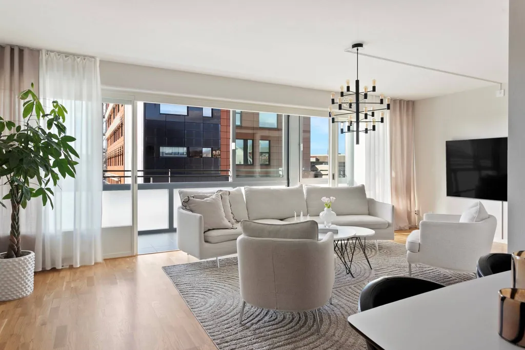 Séjour - Apartment with Balcony in Varberg