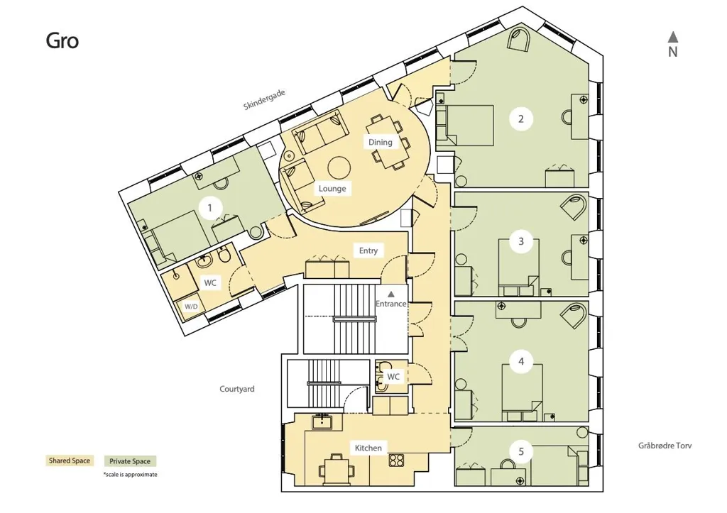 Plan - Fully Modernised 6-Bedroom Flat in Copenhagen Centre