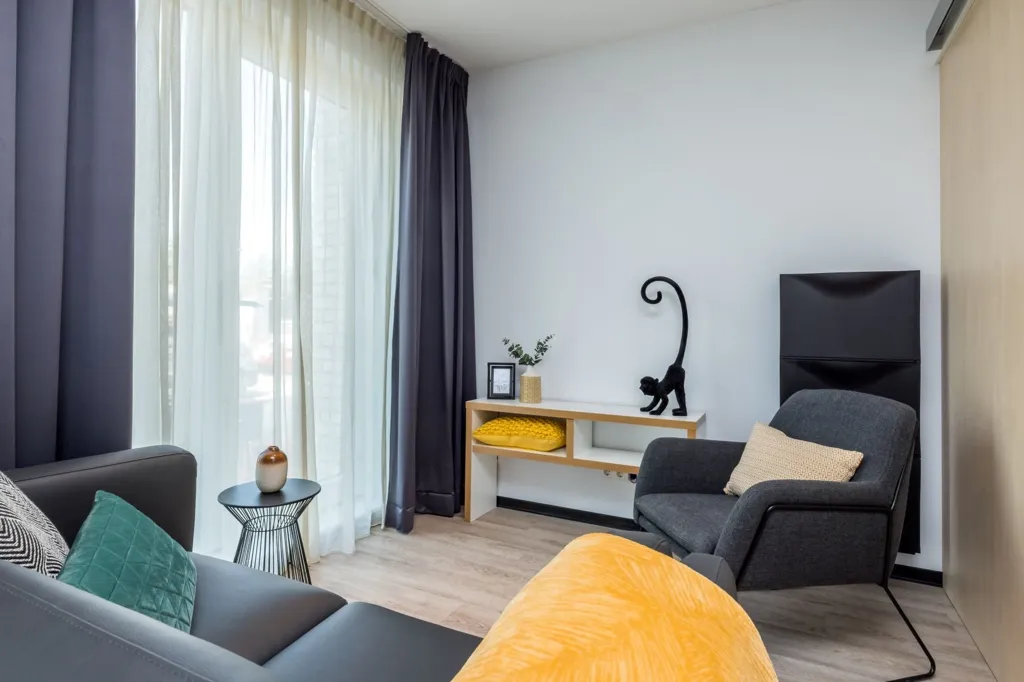 Séjour - Appartement with Binnentuin in Delft