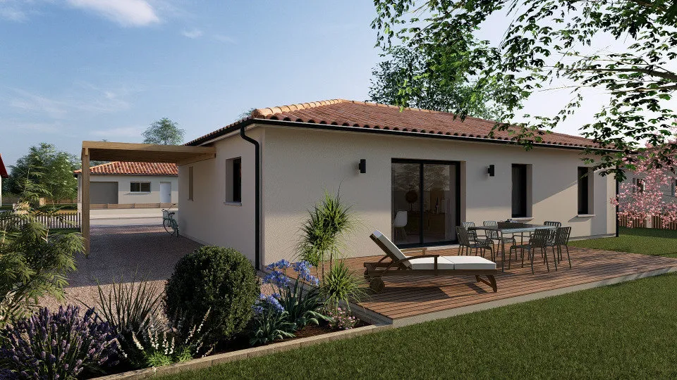 New House with Flat Garden in Meyrals