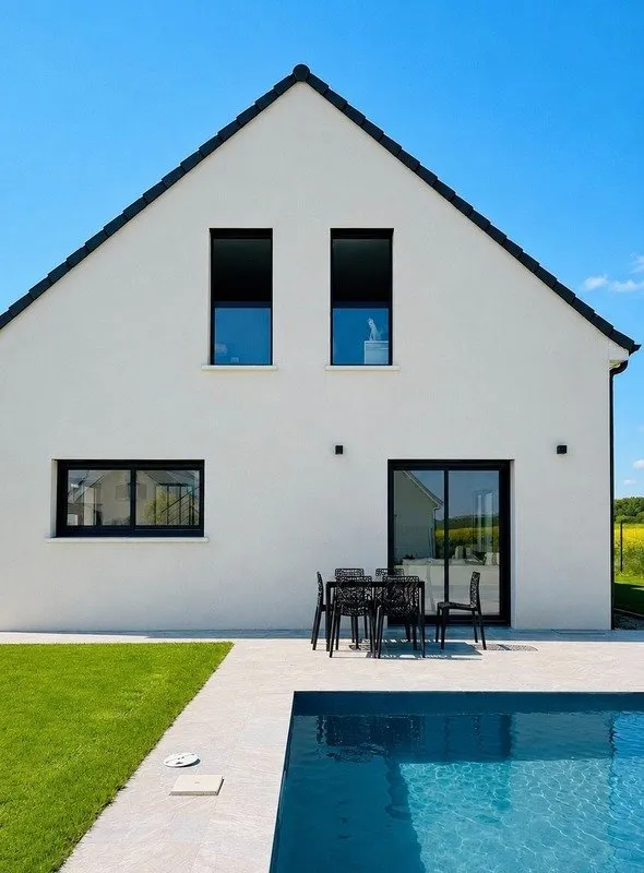 Pool - New 6-Piece House with Pool in Aiserey