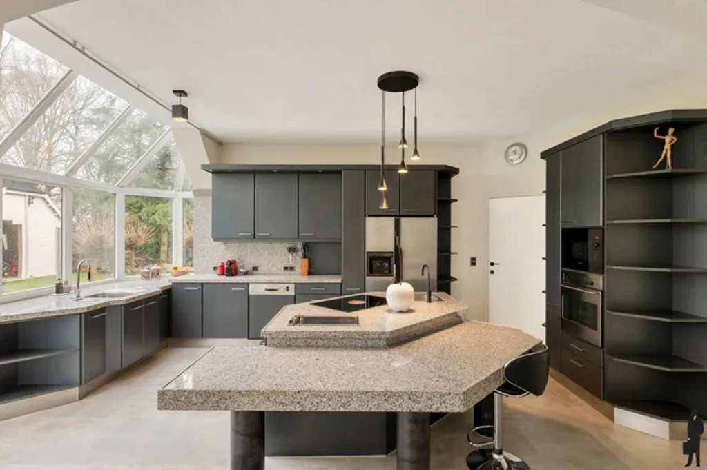 Cuisine - Villa Luxueuse avec Vue sur les Champs à Kalmthout