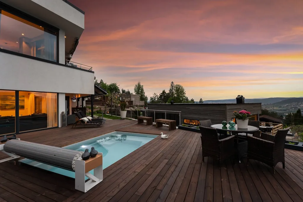 Terrasse - Modern Villa with Pool in Lier